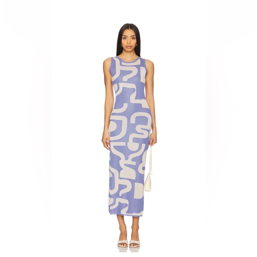 Minkpink Iris Intarsia knit midi dress